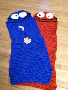 Cookie Monster & Elmo blankets