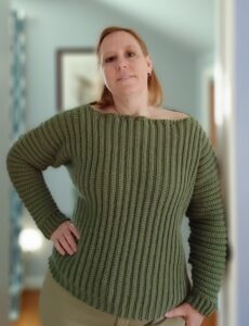 Green fishermen's sweater